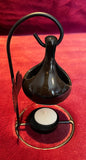 Hanging Ceramic Tea-Light Essential Oil Diffuser (Black)
