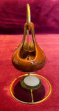 Hanging Ceramic Tea-Light Essential Oil Diffuser (Gold/Bronze)