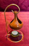 Hanging Ceramic Tea-Light Essential Oil Diffuser (Gold/Bronze)