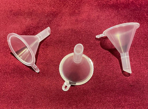 Mini clear plastic funnel